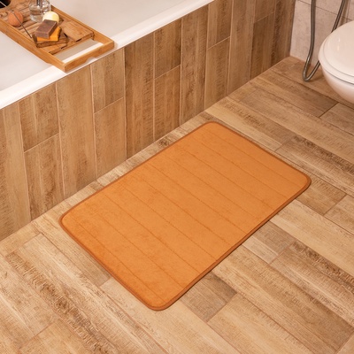 Коврик для ванной «Этель» Basic, 50×80 см, светло-коричневый