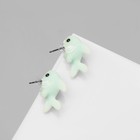 Серьги из полимерной глины «Акула», цвет голубой - Фото 2