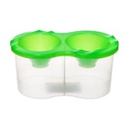 Набор стаканов непроливаек двойных 300 мл, 2 штуки, Calligrata, зеленые - Фото 2