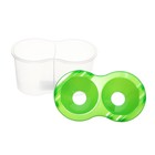 Набор стаканов непроливаек двойных 300 мл, 2 штуки, Calligrata, зеленые - Фото 3