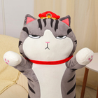 Мягкая игрушка-подушка «Кот-император», 135 см, цвет серый - фото 4643525