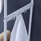 Стеллаж с двойной корзиной для белья и перекладинами, 2-х ярусный, 60×35×160 см, белый - Фото 7