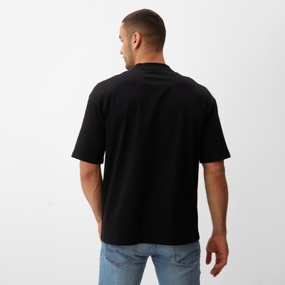 Футболка мужская MINAKU OVERSIZE FIT, размер 46, чёрная