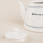 Заварочный чайник SL Home «Милый дом», 900 мл, 21×13.8×13.5 см, фарфор, белый - Фото 5