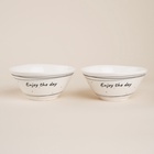 Салатники SL Home «Милый дом», 250 мл, d=12 см, фарфор, набор 2 шт., белые - Фото 4