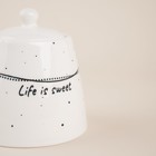 Сахарница SL Home «Милый дом», 180 мл, 9×7 см, фарфор, белая - Фото 4