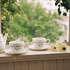 Чайный сервиз SL Home «Милый дом», 4 предмета: 2 чашки 275 мл, 2 блюдца d=15.5 см, фарфор, белый - Фото 6