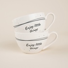 Чайный сервиз SL Home «Милый дом», 4 предмета: 2 чашки 275 мл, 2 блюдца d=15.5 см, фарфор, белый - Фото 3