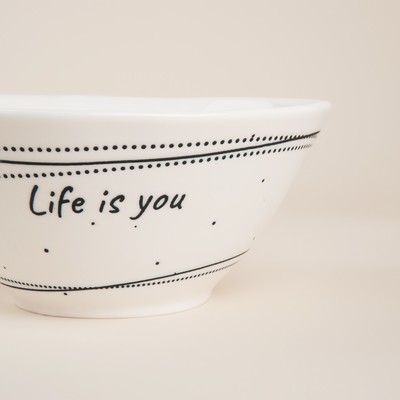 Салатники SL Home «Милый дом», 700 мл, d=16 см, фарфор, набор 2 шт., белые