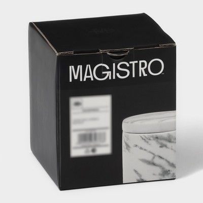 Сахарница Magistro Real Marble, 250 мл, 8.5×9 см, фарфор, белая
