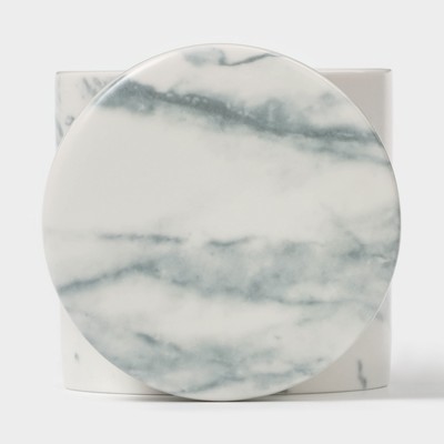 Сахарница Magistro Real Marble, 250 мл, 8.5×9 см, фарфор, белая