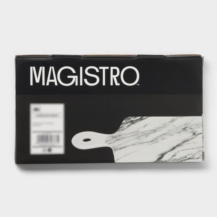 Блюдо фарфоровое для подачи Magistro Real Marble, 25×14 см