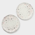 Тарелки Magistro Terazzo, d=27 см, набор 2 шт., фарфор, белые - Фото 3