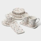 Набор чайный Magistro Terazzo, 4 предмета: 2 чашки 150 мл, 2 блюдца d=12.5 см, фарфор - Фото 14