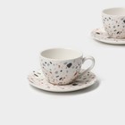 Набор чайный Magistro Terazzo, 4 предмета: 2 чашки 150 мл, 2 блюдца d=12.5 см, фарфор - Фото 3