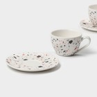 Набор чайный Magistro Terazzo, 4 предмета: 2 чашки 150 мл, 2 блюдца d=12.5 см, фарфор - Фото 5