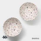 Салатники Magistro Terazzo, 700 мл, 16×7.4 см, набор 2 шт., фарфор, белые - Фото 2