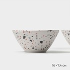 Салатники Magistro Terazzo, 700 мл, 16×7.4 см, набор 2 шт., фарфор, белые - Фото 3