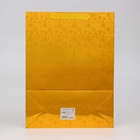 Пакет подарочный, фольгированный, упаковка, с окном, «Золотой», L 40×30×13 см - Фото 3