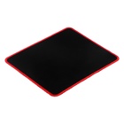 Коврик для мыши, игровой, 25x21x0,15 см, оверлок, чёрно-красный - Фото 2