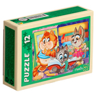 Пазл «Забавные котики №16», 12 элементов 10653303