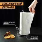 УЦЕНКА Держатель для бумажных полотенец Доляна «Сердце», 13×13×27 см, цвет хром - Фото 3