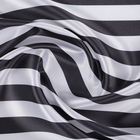 Лоскут атласа, бело-чёрная полоса, 100 × 150 см - фото 321787875