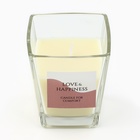 Свеча ароматическая в стакане «Happiness»: грейпфрут и мёд, 6,8 х 8 см. - Фото 3