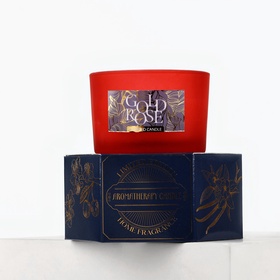 Свеча ароматическая в стекле «Gold rose»аромасвеча, аромат роза, 5×7.1 см