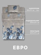 Постельное бельё Экономь и Я евро Tropical forest 200*215см,200*215см,50*70см-2 шт, полисатин, 80 г/м² - Фото 3