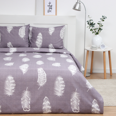 Постельное бельё 2-спальное «Экономь и Я» Feather, полисатин