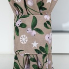 Комплект штор для кухни с подхватами «Доляна» Frosty berries, 2 шт., бежевые, 150×180 см - Фото 6