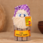 Домовой Счастливчик "Дом-полная чаша", на бочке, 14х8х8 см (комплект 2 шт) - фото 25284651