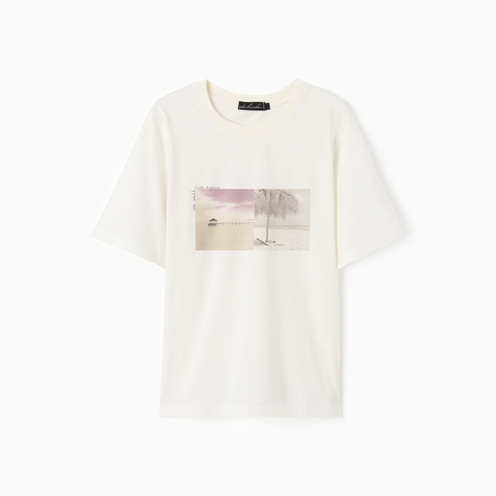 

Футболка женская, цвет молочный, размер 52