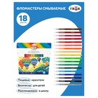 Фломастеры 18 цветов Гамма "Классические", смываемые, картонная упаковка, европодвес (356544) - Фото 2