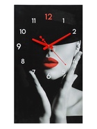 Часы-картина настенные интерьерные "Алая загадка", бесшумные, 35 х 60 см 10652597