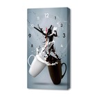 Часы-картина настенные интерьерные "Кружки", бесшумные, 35 х 60 см - фото 9882411