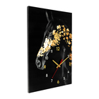 Часы - картина настенные интерьерные «Лошадь чёрное золото», бесшумные, 50×70 см - Фото 4