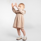 Платье для девочки MINAKU, рост 74-80, бежевое - Фото 2