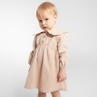 Платье для девочки MINAKU, рост 74-80, бежевое - Фото 4