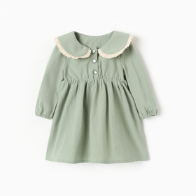 Платье для девочки MINAKU, цвет оливковый, рост 68-74