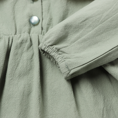Платье для девочки MINAKU: Cotton collection BABY, рост 74-80 см, оливковое