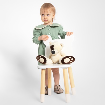 Платье для девочки MINAKU: Cotton collection BABY, рост 74-80 см, оливковое
