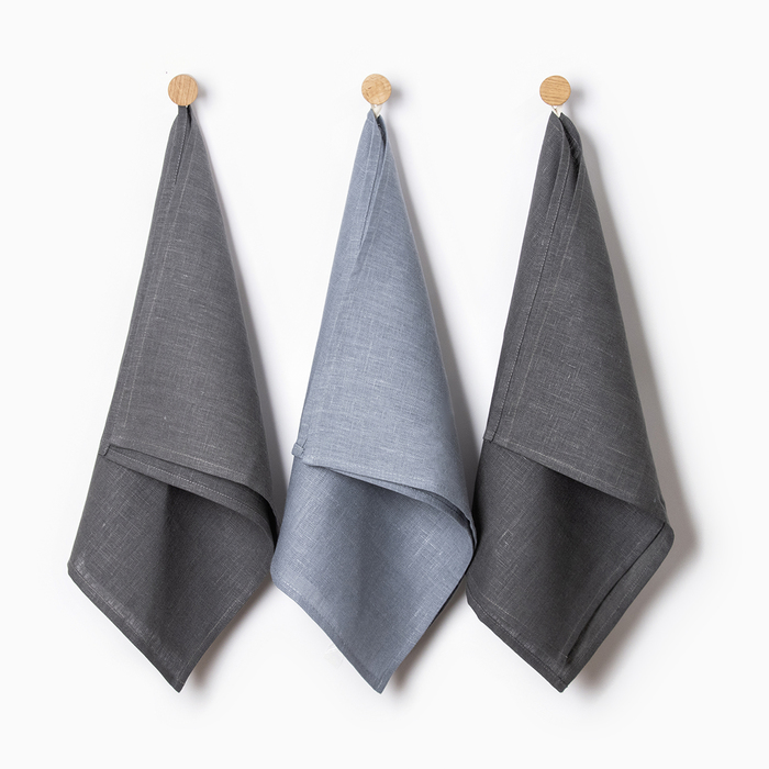 Набор полотенец кухонный «Этель» Inspiration, 40×70-3 шт., МИКС, 100% лён