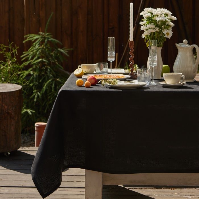 

Скатерть Этель Linen collection black145х110см, 100%лён 210 г/м2