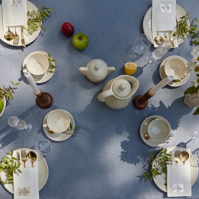 Скатерть «Этель» Linen collection grey, 145×220 см, 100% лён, 210 г/м²