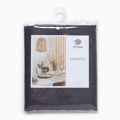 Скатерть «Этель» Linen collection violet, 145×220 см, 100% лён 210 г/м²