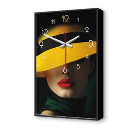 Часы-картина настенные, интерьерные "Девушка", 57 х 35 х 4 см, бесшумные