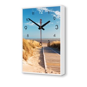 Часы-картина настенные, интерьерные "Пляж", 57 х 35 х 4 см, бесшумные