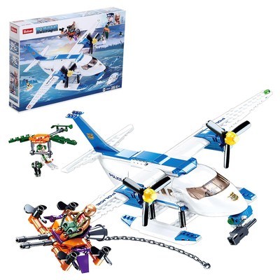 Конструктор Полиция «Гидроплан», 380 деталей, уценка